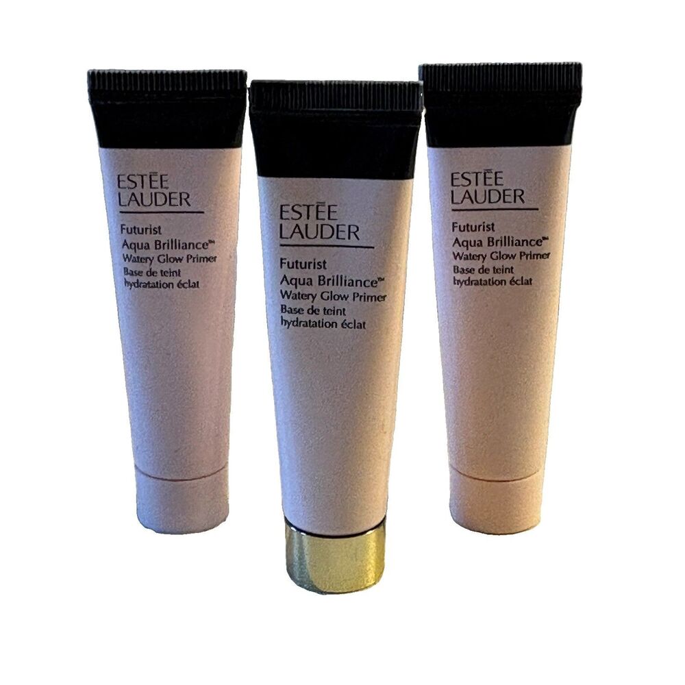 NEW Set of 3 Estee Lauder Futurist Aqua Brilliance Watery Glow Primer 15 ml Each